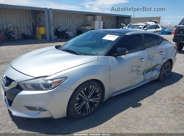 1N4AA6AP5HC387029 2017 NISSAN MAXIMA Silver Առջևի ձախ երեք քառորդ տեսարան