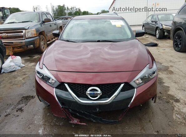 1N4AA6AP5JC364985 2018 NISSAN MAXIMA Maroon Instrument cluster view