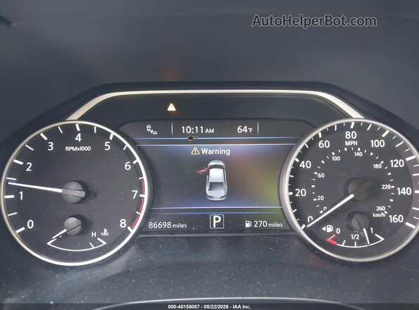 1N4AA6AP7GC386592 2016 NISSAN MAXIMA Серебряный Вид задних сидений