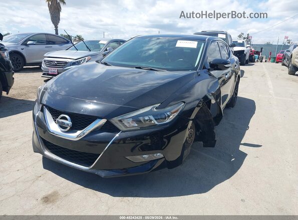 1N4AA6AP8GC448081 2016 NISSAN MAXIMA Black წინა მარცხენა ხედი სამი მეოთხედიდან