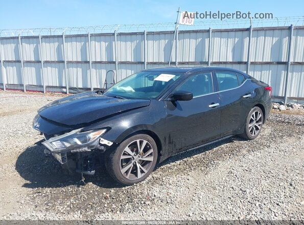 1N4AA6AP8HC415907 2017 NISSAN MAXIMA Black Առջևի ձախ երեք քառորդ տեսարան