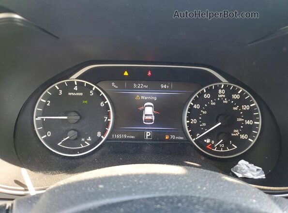 1N4AA6AP9JC366870 2018 NISSAN MAXIMA White Instrument cluster view
