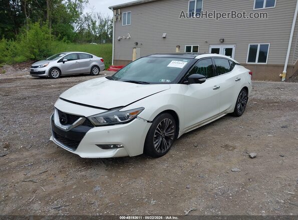 1N4AA6APXHC374745 2017 NISSAN MAXIMA White Առջևի ձախ երեք քառորդ տեսարան