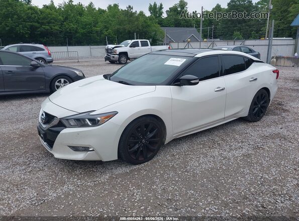 1N4AA6APXHC442218 2017 NISSAN MAXIMA White წინა მარცხენა ხედი სამი მეოთხედიდან