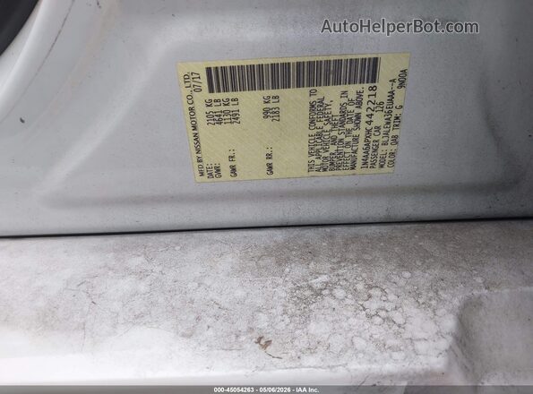 1N4AA6APXHC442218 2017 NISSAN MAXIMA White ძრავის განყოფილების ხედი