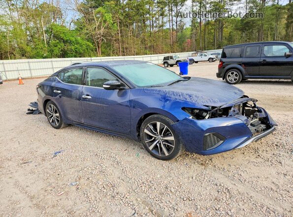 1N4AA6AV2KC371022 2019 NISSAN MAXIMA Blue Передня права чверть