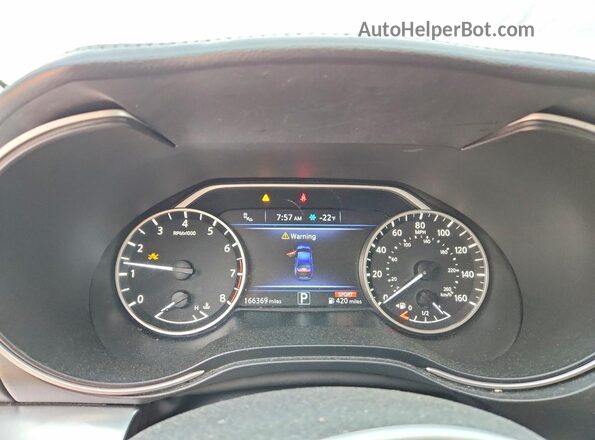 1N4AA6AV2KC371022 2019 NISSAN MAXIMA Blue Вид щитка приладів