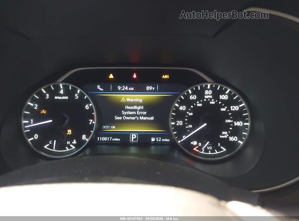 1N4AA6AV3KC360448 2019 NISSAN MAXIMA Silver უკანა სავარძლების ხედი
