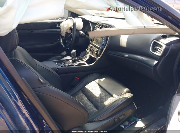 1N4AA6AV4KC381924 2019 NISSAN MAXIMA Синий Вид салона спереди