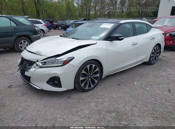 1N4AA6AV5KC365571 2019 NISSAN MAXIMA White Vista tres cuartos delantera izquierda