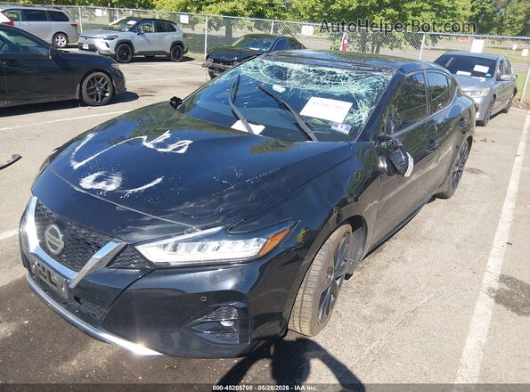 1N4AA6AV5KC382869 2019 NISSAN MAXIMA Черный Передняя левая четверть