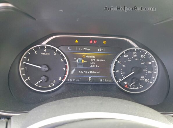 1N4AA6AV7KC369704 2019 NISSAN MAXIMA Black Widok zestawu wskaźników