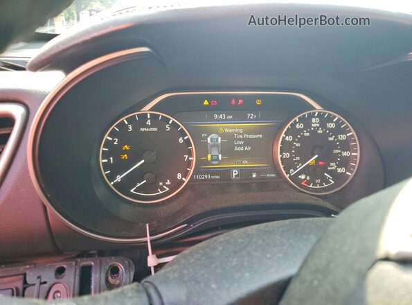 1N4AA6CV8MC503393 2021 NISSAN MAXIMA Silver Instrument cluster view