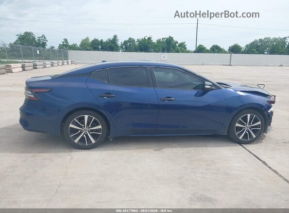 1N4AA6CV9MC502754 2021 NISSAN MAXIMA Blue Widok wnętrza z tyłu