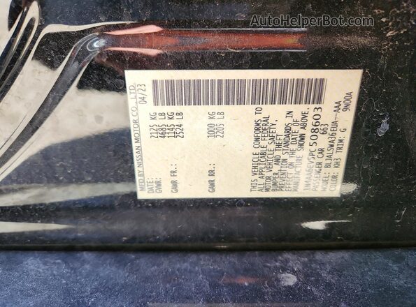 1N4AA6EV5PC508603 2023 NISSAN MAXIMA Black 