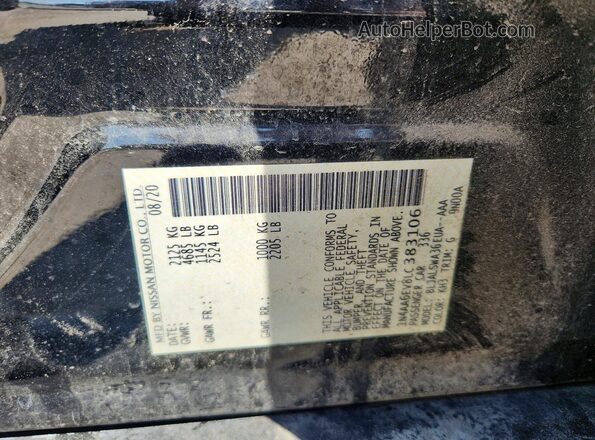1N4AA6EV8LC383106 2020 NISSAN MAXIMA Black 