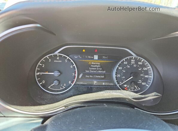 1N4AA6EVXLC384256 2020 NISSAN MAXIMA SR White Вид щитка приладів