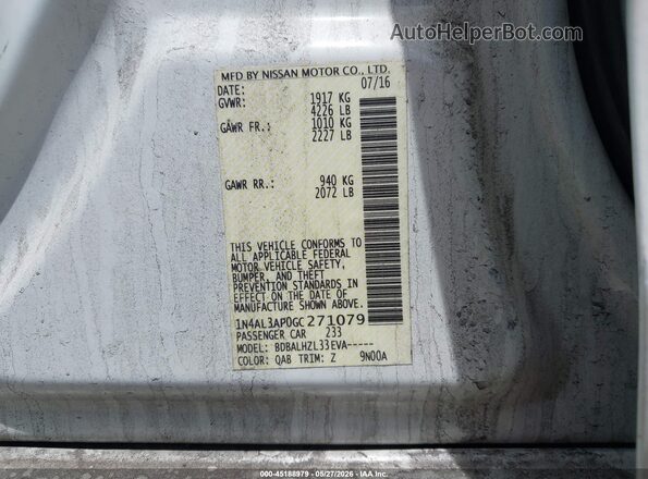 1N4AL3AP0GC271079 2016 NISSAN ALTIMA White 
