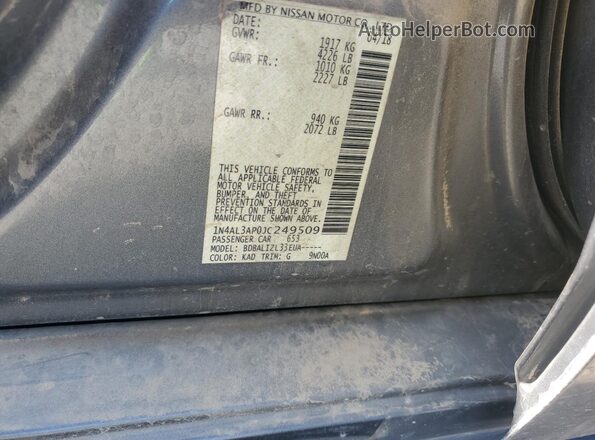 1N4AL3AP0JC249509 2018 NISSAN ALTIMA Gray 