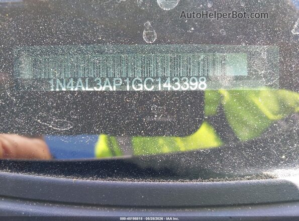 1N4AL3AP1GC143398 2016 NISSAN ALTIMA Gray ძრავის განყოფილების ხედი