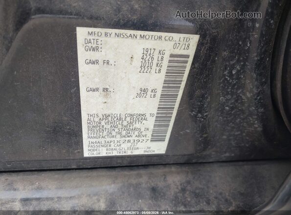 1N4AL3AP1JC283927 2018 NISSAN ALTIMA Black Widok komory silnika