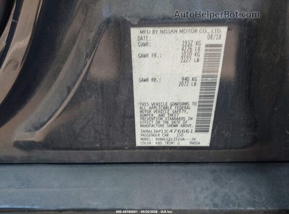 1N4AL3AP1JC476661 2018 NISSAN ALTIMA Gray ძრავის განყოფილების ხედი