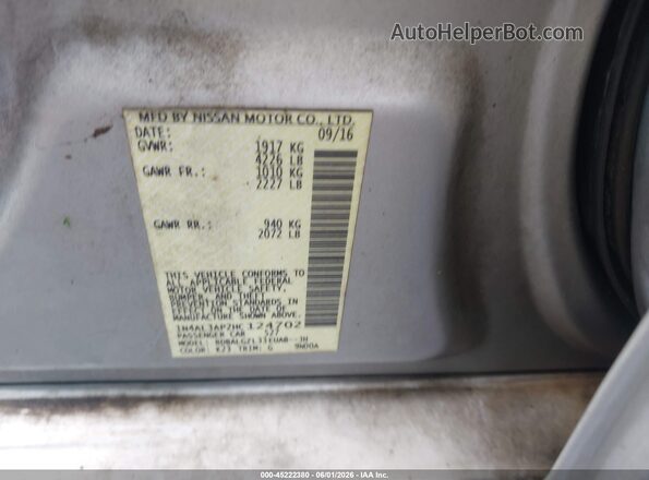 1N4AL3AP2HC124702 2017 NISSAN ALTIMA Tan Engine compartment view