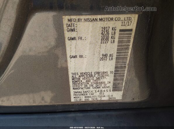 1N4AL3AP2JC148455 2018 NISSAN ALTIMA Серый 