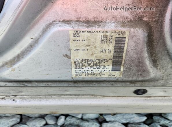 1N4AL3AP2JC271043 2018 NISSAN ALTIMA Silver 