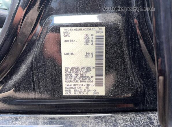 1N4AL3AP2JC479052 2018 NISSAN ALTIMA Black 