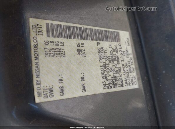 1N4AL3AP4JC125260 2018 NISSAN ALTIMA Серый 