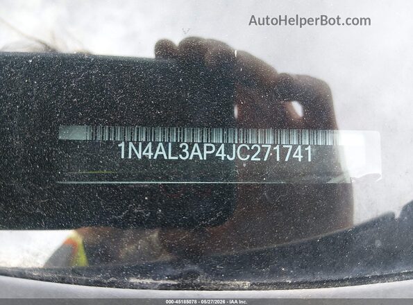 1N4AL3AP4JC271741 2018 NISSAN ALTIMA Серебряный Вид подкапотного пространства