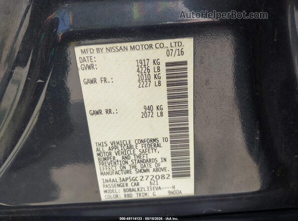1N4AL3AP5GC272082 2016 NISSAN ALTIMA Gray 