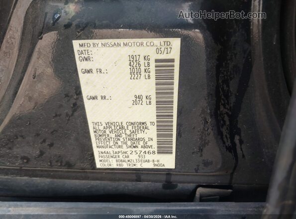 1N4AL3AP5HC257468 2017 NISSAN ALTIMA Black 
