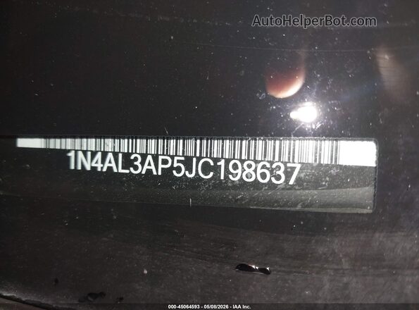 1N4AL3AP5JC198637 2018 NISSAN ALTIMA Black Вид підкапотного простору
