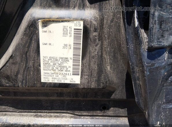 1N4AL3AP5JC232611 2018 NISSAN ALTIMA Черный Вид подкапотного пространства