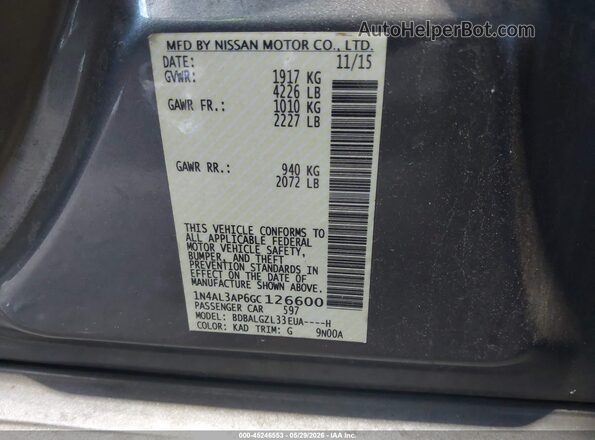 1N4AL3AP6GC126600 2016 NISSAN ALTIMA Gray 