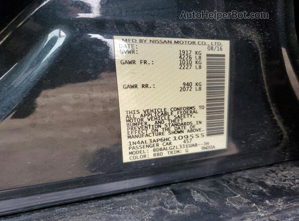 1N4AL3AP6HC109555 2017 NISSAN ALTIMA Charcoal ძრავის განყოფილების ხედი
