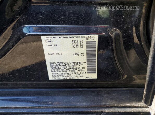 1N4AL3AP6HC189424 2017 NISSAN ALTIMA Black 
