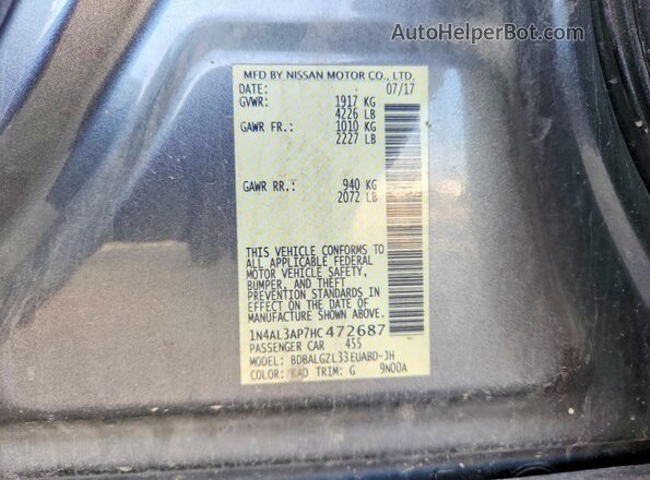 1N4AL3AP7HC472687 2017 NISSAN ALTIMA Gray 