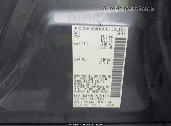 1N4AL3AP8GN392057 2016 NISSAN ALTIMA Gray 