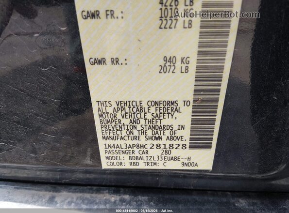 1N4AL3AP8HC281828 2017 NISSAN ALTIMA Blue 