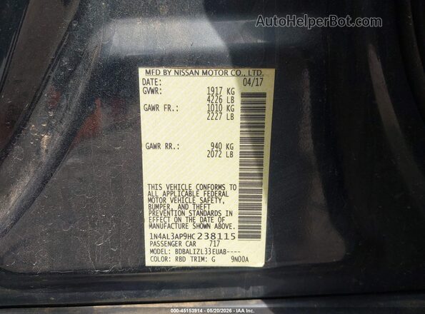 1N4AL3AP9HC238115 2017 NISSAN ALTIMA Dark Blue 