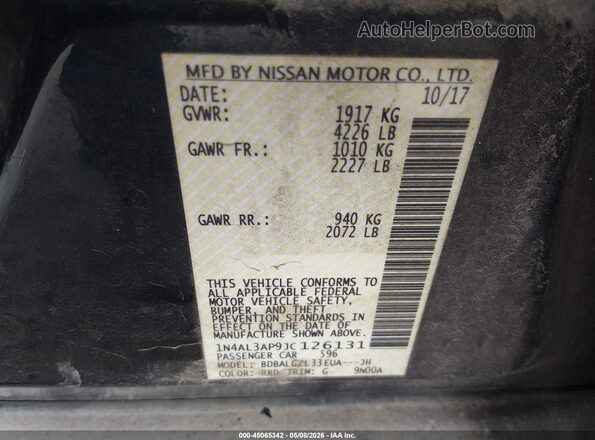 1N4AL3AP9JC126131 2018 NISSAN ALTIMA Black 