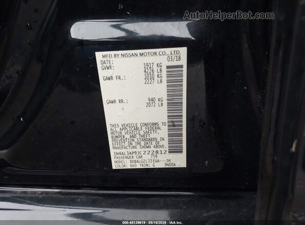 1N4AL3AP9JC222812 2018 NISSAN ALTIMA Black 