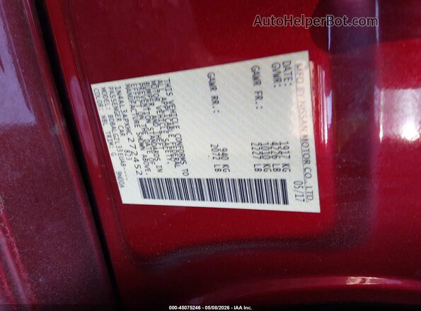 1N4AL3APXHC272452 2017 NISSAN ALTIMA Red Widok komory silnika