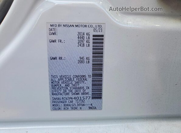 1N4AL4CV2PN401577 2023 NISSAN ALTIMA Gray 