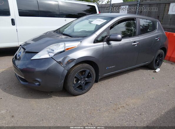 1N4AZ0CP6GC308100 2016 NISSAN LEAF Серый Передняя левая четверть