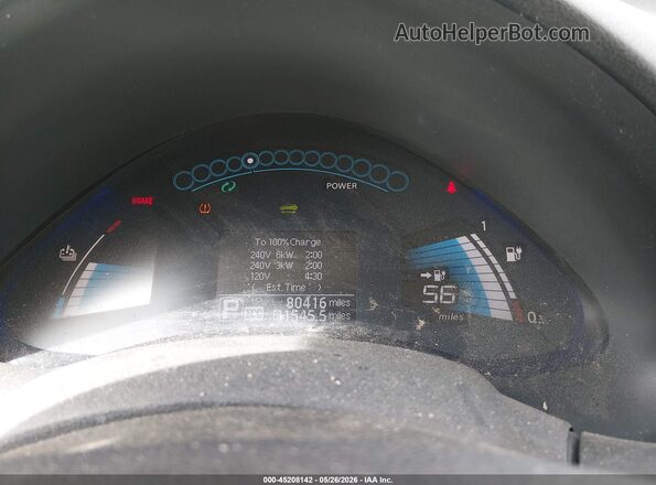 1N4AZ0CP6GC308100 2016 NISSAN LEAF Серый Панорамный вид салона 360°