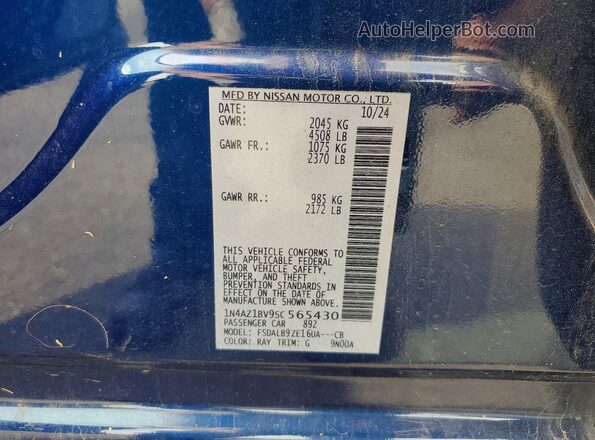 1N4AZ1BV9SC565430 2025 NISSAN LEAF Blue 